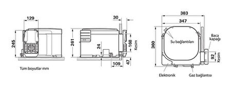 Obus Karavan Truma Boiler B10 (Gazlı Su Isıtıcı)