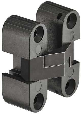 Häfele Menteşe, 16 mm ve üzerindeki ahşap kalınlıkları için, gizli montaj için - 11x33 mm, Siyah