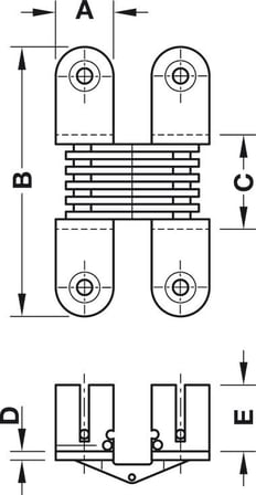 Häfele Menteşe, 14–26 mm ahşap kalınlıkları için, gizli montaj için - 18 – 20 mm