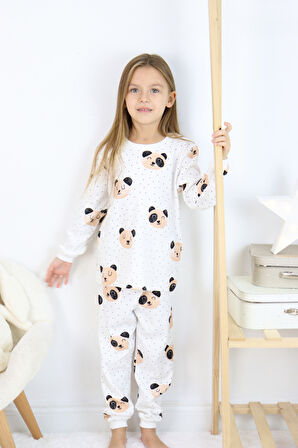 Kız Çocuk Interlok Kumaş Orta Kalınlıkta Pamuklu Pijama Takımı