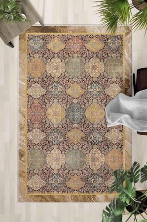 Kaymaz Taban Yıkanabilir Halı – Mutfak, Salon, Yatak Odası için Modern Dijital Baskı Halı (SLNHALI53