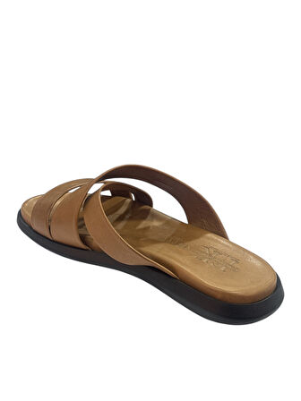 6502 Erkek Siyah Hakiki Deri Tokalı Sandalet Rahat Ortopedik Günlük Yaz Ayakkabısı