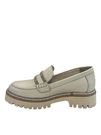 Mammamia D25YA-3705 Kadın Casual Deri Loafer Ayakkabı