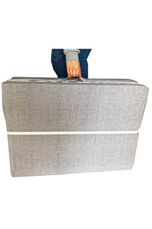 Katlanır Yer Yatağı Sünger Yatak Gri Kırçıllı 80x180 Cm-6 Cm Tek Kişilik