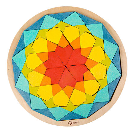 Ahşap Tasarım Mandala Puzzle