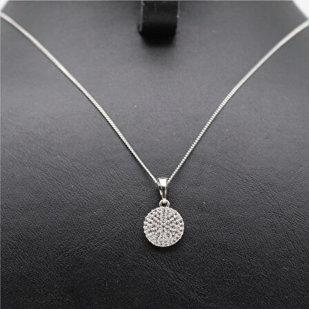 Minimal Yuvarlak Zirkon Taşlı Kolye
