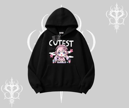 Kapşonlu Sweatshirt Cute Anime Gamer Girl Baskılı
