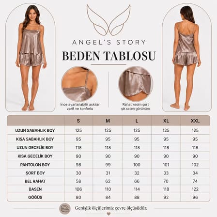 Kadın Saten Askılı Şortlu Pijama Takımı Dökümlü Yaka 2’li Pijama Takımı