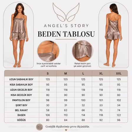 Kadın Saten Askılı Şortlu Pijama Takımı Dökümlü Yaka 2’li Pijama Takımı