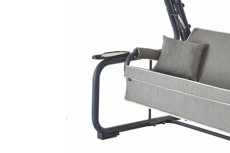 Rubus 4 Kişilik Bahçe Balkon Teras Salıncağı - Kırçıllı Gri