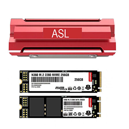 M.2 NVMe SSD pasif soğutucu 2280 M2 ssd uyumlu Alüminyum Soğutucu