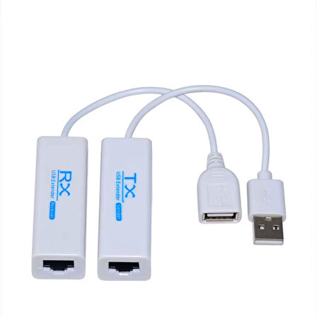 Usb 2.0 to rj45 cat5 cat6 extender 200m ye kadar rj45 ile usb uzatma