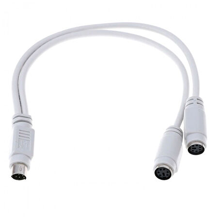 Ps2 çoğaltıcı Y splitter kablo mini din ps2 6 pin splitter kablo