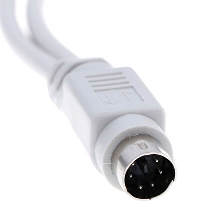 Ps2 çoğaltıcı Y splitter kablo mini din ps2 6 pin splitter kablo