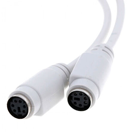 Ps2 çoğaltıcı Y splitter kablo mini din ps2 6 pin splitter kablo