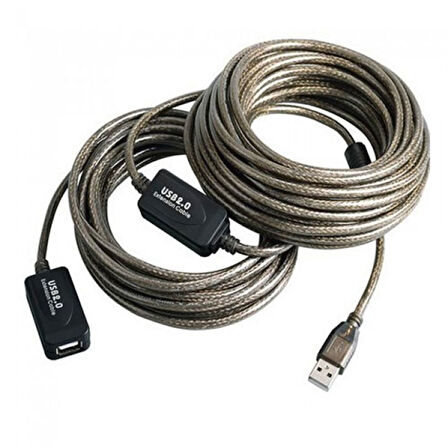Usb 2.0 uzatma kablosu usb 2.0 güçlendirilmiş extension kablo 15m