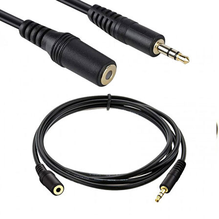 3.5mm stereo dişi erkek uzatma kablosu kulaklık aux uzatma kablosu 2m