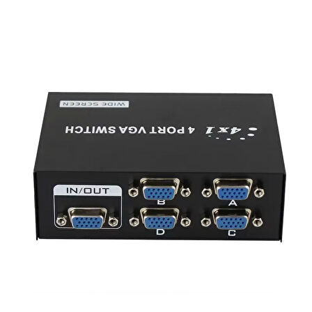 Vga Switch Çoklayıcı anahtarlı manuel vga Çoğaltıcı 4 Port 4 Kasa 1 Ekran