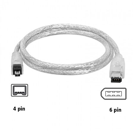 Firewire 6 pin to 4 pin kablo 1394 firewire 600/400 kablo 1 m