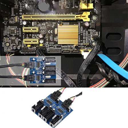 9 Pin USB 2.0 Çoklayıcı Anakart için 4 Port USB 2.0 Çoklayıcı
