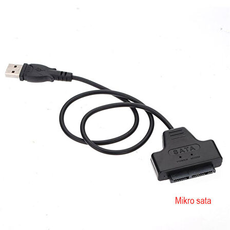 Usb 2.0 to mikro sata kablo 7 + 9 Pin girişli 1.8