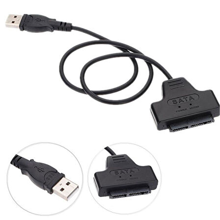 Usb 2.0 to mikro sata kablo 7 + 9 Pin girişli 1.8