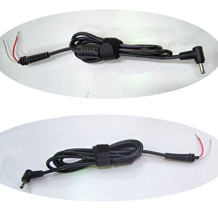 3.5mmx1.35mm 90° L tipi notebook adaptör tamir kablosu 