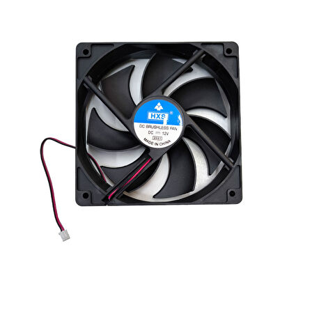 12cm 12v 2 pinli kasa fanı DC 12v 12cmx12cmx2.5cm 2 pinli fan