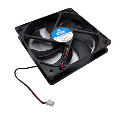 12cm 12v 2 pinli kasa fanı DC 12v 12cmx12cmx2.5cm 2 pinli fan