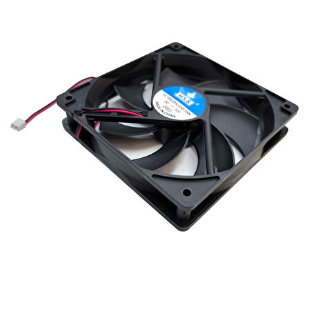 12cm 12v 2 pinli kasa fanı DC 12v 12cmx12cmx2.5cm 2 pinli fan