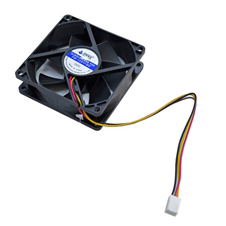 8cm 12v 3 pinli kasa fanı DC 12v 8cmx8cmx2.5cm 3 pinli fan