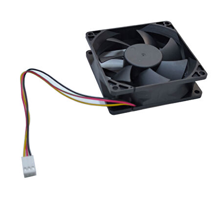 8cm 12v 3 pinli kasa fanı DC 12v 8cmx8cmx2.5cm 3 pinli fan