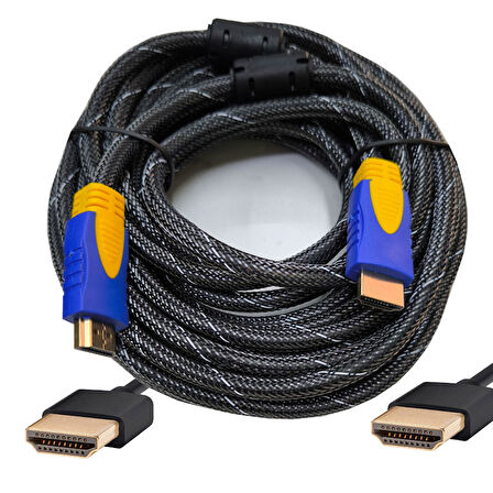 Hdmı erkek erkek örgülü kablo hdmi 1080p v1.4 örgülü kablo 7m