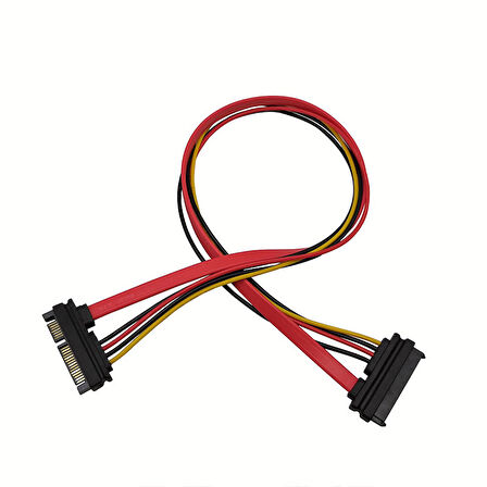 Sata data 7+15 pin power uzatma kablosu 22 pin sata data power uzatma kablosu 50 cm