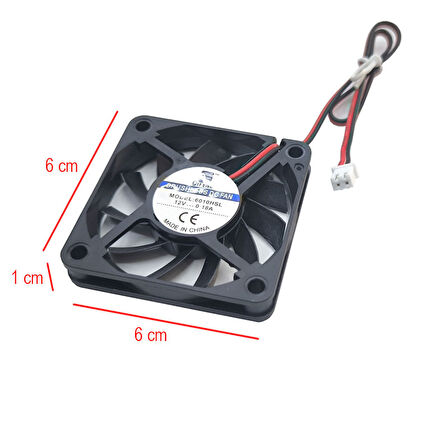 6cm 12v 2 pinli fan 6cmx6cmx1cm 12v 6cm fan