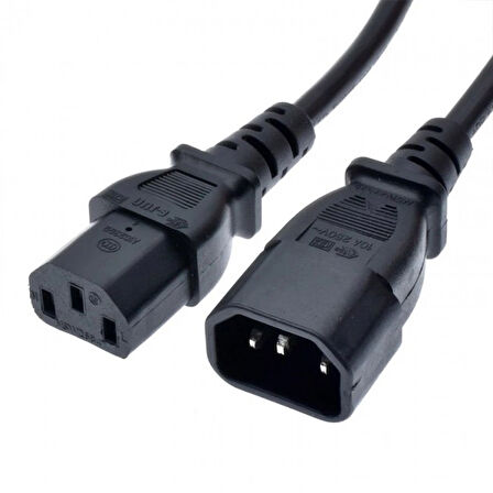 PC Power dişi erkek uzatma kablosu 3x0.75 güç uzatma kablosu 2m