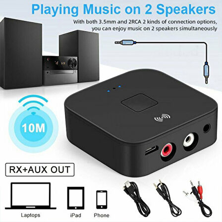 NFC Bluetooth V5.0 kablosuz ses alıcı Adaptör stereo rca bluetooth alıcı
