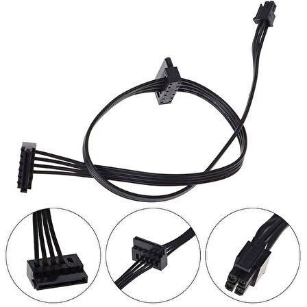 Mini 4 Pin to 2x Sata Ssd Power Supply Anakart Hdd Güç Kablosu