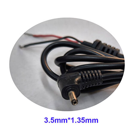 3.5mmx1.35mm uçlu tamir kablosu 3.5mm ye 1.35mm adaptör tamir kablosu 1m
