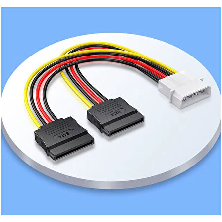 4 pin molex power to 2 x sata dişi power çevirici kablo ıde sata power çevirici 30cm