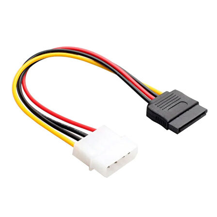 4 pin ıde molex erkek power to Sata 15 pin dişi power çevirici kablo 30 cm