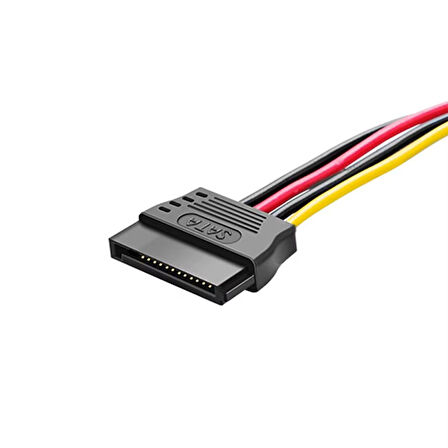 4 pin ıde molex erkek power to Sata 15 pin dişi power çevirici kablo 30 cm
