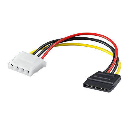 Molex 4 pin dişi power to Sata 15 pin dişi power çevirici kablo 30 cm
