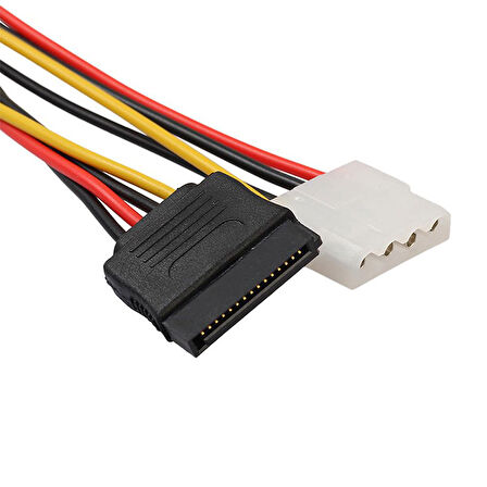 Molex 4 pin dişi power to Sata 15 pin dişi power çevirici kablo 30 cm