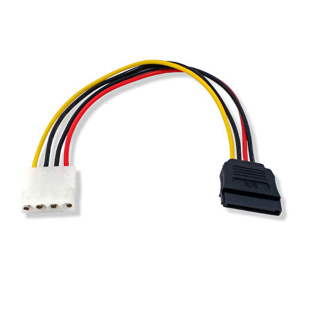 Molex 4 pin dişi power to Sata 15 pin dişi power çevirici kablo 30 cm