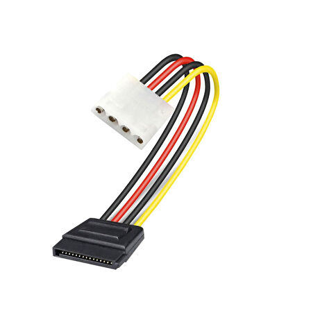 Molex 4 pin dişi power to Sata 15 pin dişi power çevirici kablo 30 cm