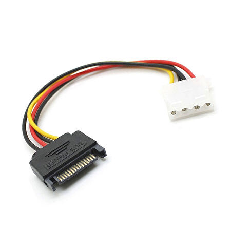 15 pin sata erkek  4 Pin Molex dişi power çevirici 30cm