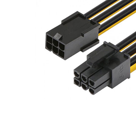 6 Pin PCIe Uzatma Kablosu PCIe 6 Pin Dişi - Erkek Güç Kaynağı Kablosu 30cm