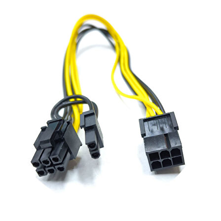 6 pim to 6+2 8 pim pcıe ekran kartı power güç kablosu 30 cm