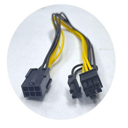 6 pim to 6+2 8 pim pcıe ekran kartı power güç kablosu 30 cm